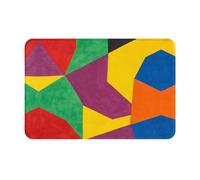 DUYKIMQW Tapete de franela con textura de bloque de color para puerta delantera, entrada exterior e interior