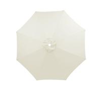DUYULIANG Terraza Exterior Sombrilla Reemplazar La Tapa, 200 270 300 350cm, 6 Brazos/8 Brazos, Grueso Y Fuerte, Impermeable, Con Parasol, Protección UV, Toldo De Recambio De Sombrilla(White,3M/6Ribs)