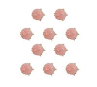 DUZEPA 10 colgantes de resina con forma de capullo de flor rosa, transparentes, con ojal de latón para collares, pulseras, pendientes, joyería y manualidades.