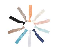 DUZEPA 10 Diademas Elásticas Para El Cabello, Accesorios Para El Cabello, Ligas De Seda Anudadas, Suaves Y Elásticas, Sin Marcas, Sujeta-Coletas