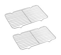 DUZEPA 2 mini rejillas de acero inoxidable para hornear, 22 x 15 x 1,5 cm, rejilla de metal para horno, apta para bandejas pequeñas, no tóxicas y resistentes al óxido, aptas para horno y.