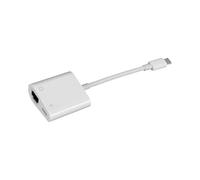 DUZEPA Adaptador de Puerto de Carga USB-C a Ethernet,Adaptador de Red LAN Ethernet RJ45 2 en 1 para teléfonos Inteligentes, tabletas, computadoras portátiles y Otros Dispositivos,Plug and Play