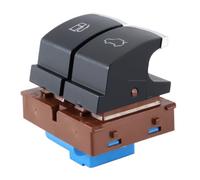 DUZEPA Interruptor pulsador para la operación de la tapa del depósito de combustible del portón trasero 35D959903 cromado compatible con Golf Touareg CC Eos Jetta Passat B6 Passat CC