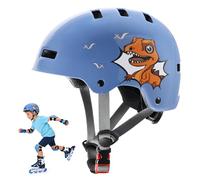 DUZSKJ Casco Ajustable para niños y niñas, bebés y Adolescentes, Casco Protector para monopatín, Bicicleta, Patinete, Patines en línea y Ciclismo (Azul, S)