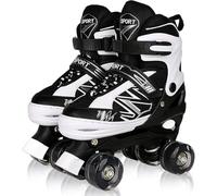 DUZSKJ Patines de Niñas para Niños Principiantes, 4 Tamaños Ajustables Patines con Ruedas Luminosas para Niñas Pequeñas