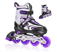 DUZSKJ Patines en línea Ajustables para niños y niñas, Patines en línea para niños, Patines en línea para niñas y niños para Uso en Interiores y Exteriores
