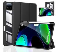 DUZZONA Funda para Xiaomi Mi Pad 6/Mi Pad 6 Pro 11 Pulgadas (2023 Modelo), Ultra Delgada Transparente Back TPU Cover Carcasa con Soporte Incorporado de Pencil, Negro