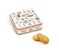 DV France | Tazas y teteras de hojalata | Galletas Pura Mantequilla y Fior di Sale - 1 x 130 Gr | Galletas de mantequilla salada | Galettes Fior di Sale