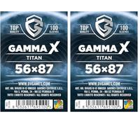 dV Giochi - Funda de cartas - Gamma X Titan - 56x87 - Plástico - Paquete - 1 unidad (Paquete de 2)
