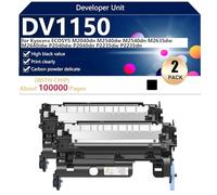 DV1150 Unidad de Revelado Compatible para Kyocera ECOSYS M2040dn M2540dw M2540dn M2635dw M2640idw P2040dw P2040dn Impresora, Alto Rendimiento 100000 Páginas, Impresión Nítida,Black-2 Pack