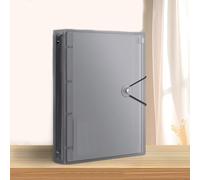 Dvagoent Carpeta Anillas A4 Archivador Plastico, Libro Organizador de Documentos de Identidad, Resistente Al Agua Y A Los Arañazos, 52 Inserciones (Negro)
