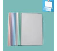 Dvagoent Carpetas Plastico A4 Transparente, 10pcs, Plástico pp, 1-70 Hojas de Papel, Impermeable, Resistente a Los Arañazos, Transparente y Bien Visible (Varillas Multicolor)