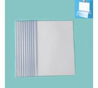 Dvagoent Carpetas Plastico A4 Transparente, 10pcs, Plástico pp, 1-70 Hojas de Papel, Impermeable, Resistente a Los Arañazos, Transparente y Bien Visible (Varillas Transparentes)