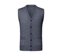 Dvbfufv Moda Cuello En V Tejido Coreano Chaleco Suéter Otoño Hombres Casual Suéter Cárdigan