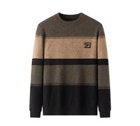 Dvbfufv Suéter De Punto De Lana con Cuello Redondo De Moda Diaria para Hombre, Jerséis Cálidos De Otoño E Invierno Auburn L