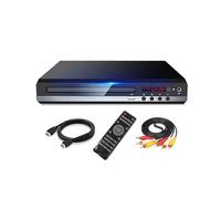 DVD Player 1080P HD Home DVD Player Box for TV All Region Free DVD CD-Disk Player AV-Output EVD Player--US Plug
