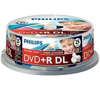 Dvd+r doble capa 8x philips printable tarrina 25 uds