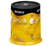 DVD-R en blanco imprimible por inyeccin de tinta Sony de 16 x 4,7 GB (paquete de 100 ejes)