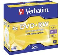 DVD+RW 4.7GB 4X Pack 5 UND Advanced SERL VERBATIM (43229)