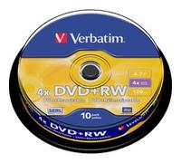 Verbatim DVD+RW Matt Silver 4,7 GB 10 pieza(s)