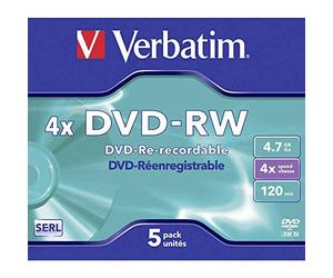 DVD-RW Verbatim VB-DMW44JC 5 Unidades - Marca: Verbatim - EAN: 0023942432852