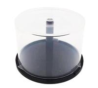 DVD Storage Container - Transparent Column Cake Box With Black Spindle | 50 Disc Capacity Organizer For blue ray DVDs, Home Media Storage Tower, Bar Entertainment Collection, Durable Protective Case