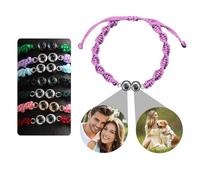 DVDKOLA Pulsera personalizada con imagen en el interior, pulsera de proyección de fotos personalizada con fotos, regalos conmemorativos para parejas/mujeres/hombres, día de la madre, día del padre