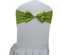 dvegGEE Banda elástica for Silla de satén, 10 o 50 Unidades, for decoración de Banquetes y hoteles.(Light Green,50pcs)
