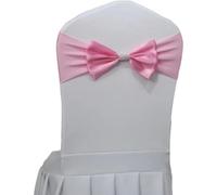 dvegGEE Banda elástica for Silla de satén, 10 o 50 Unidades, for decoración de Banquetes y hoteles.(Pink,50pcs)