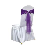 dvegGEE Banda for Silla, 10/50 Piezas de Licra con Banda de Gasa elástica for decoración de Banquetes, Fiestas y Eventos.(Single Bow Funshia,10 pcs)