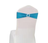 dvegGEE Banda for Silla, 10 Unidades/Lote, Banda Decorativa de Licra for decoración de Fiestas(Lake Blue)