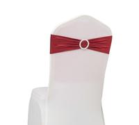dvegGEE Banda for Silla, 10 Unidades/Lote, Banda Decorativa de Licra for decoración de Fiestas(Red)