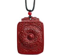 dvegGEE Collar de amuleto Feng Shui, cinabrio, colgante, amuleto for hombres y mujeres