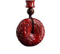 dvegGEE Collar de amuleto Feng Shui, colgante de cinabrio, amuletos de collar naturales