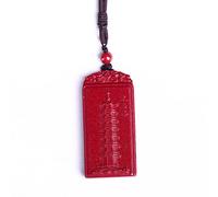 dvegGEE Collar de amuleto Feng Shui, colgante de cinabrio, colgante de torre tallada, accesorios de cadena de suéter