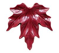 dvegGEE Collar de amuleto Feng Shui, colgante de cinabrio, hoja de arce, colgante de doble cara, collar de cadena de cuerda