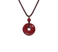 dvegGEE Collar de amuleto Feng Shui, colgante de cinabrio, recuerdo de boda, grabador, amuletos finos