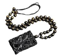 dvegGEE Collar de amuleto Feng Shui, colgante de obsidiana, joyería, collar con colgante auspicioso de la suerte