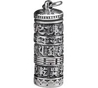 dvegGEE Collar de amuleto Feng Shui, colgante giratorio masculino, amuleto, collar de mantra de seis caracteres