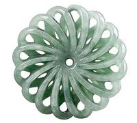 dvegGEE Collares for mujer, jadeíta de grado A natural, colgante de jade tipo hielo con suerte for girar, cadena de suéter con rueda de transferencia, collares for hombres y mujeres, colgante de jade