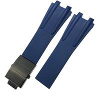 dvegGEE Correa de reloj de silicona, 26 mm. Correa de reloj de caucho de silicona. Correas de reloj deportivas con hebilla plegable. Accesorios.(Blue Black Buckle)