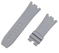 dvegGEE Correa de reloj de silicona, 28 mm, caucho fluorado natural.(Grey strap,28mm no buckle)