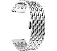 dvegGEE Correa de reloj, reloj de repuesto, accesorios de reloj, correa de acero inoxidable, correa de repuesto de aleación de metal, pulsera de escala de dragón, pulsera de 20 mm/22 mm(Silver,22 mm)