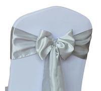 dvegGEE Fajas for sillas, 10 Unidades de Fajas de satén for recepciones, restaurantes, Eventos, Banquetes, Fiestas y hoteles.(Gray)