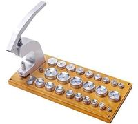 dvegGEE Herramienta de reparación de Relojes Juego de Herramientas de Prensa de Troqueles de prensado de 25 Piezas for Montar Cristales de Relojes y Fondos de Cajas