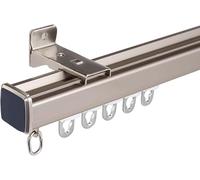 dvegGEE Riel de Cortina de aleación de Aluminio, riel Individual for Ventanas de Sala de Estar y Dormitorio(Champagne Side,90 cm/3ft)