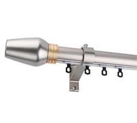 dvegGEE Riel Lateral de Aluminio for Cortinas de Alta Resistencia, Barra silenciosa con Rodillo de Acero Inoxidable(Gray,180 cm/70.8in(2x90 cm))