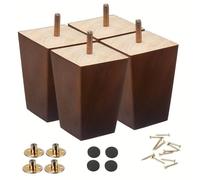 DVERFSWEV-GH Patas de Madera for Muebles, reemplazo de Muebles DIY, Patas de sofá, Muebles Minimalistas Modernos de Madera, Patas de sofá for decoración del hogar(6 inch-4PCS)