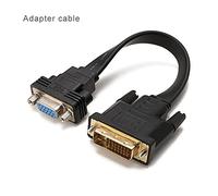 DVI-D 24 + 1 Macho a VGA 15 Alfiler HDTV Cable Plano del Conector del Adaptador del Monitor Femenino Qjy99(Adapter Cable)