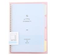 DVMSIEF Cuaderno De Hojas Sueltas Carpeta A4/B5/A5, diario de papel en espiral hojas sueltas, cuaderno carcasa bobina gruesa Simple extraíble(Blue,B5)